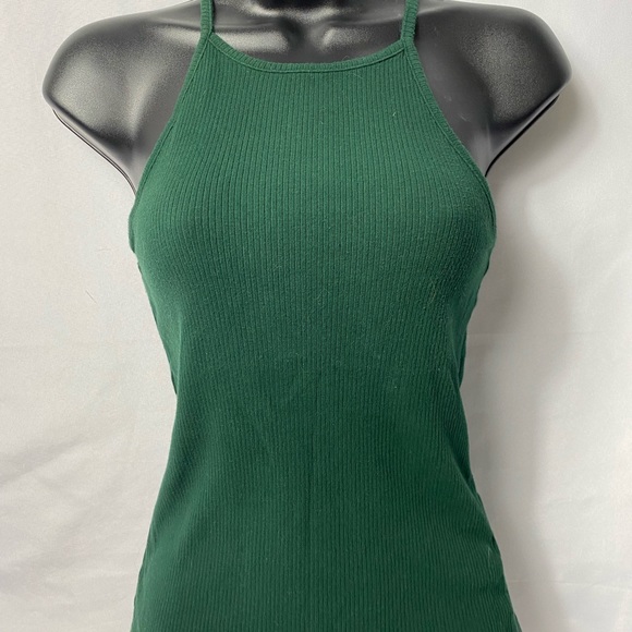 GREEN HALTER TOP - Picture 1 of 2